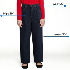 Free Assembly Women's Barrel Leg Jeans Indigo Rinse, size 8 NWT